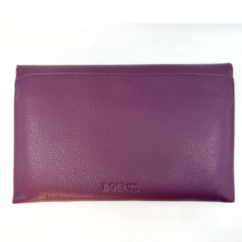 BGents leather Laptop Tablet, Couvert purple, back